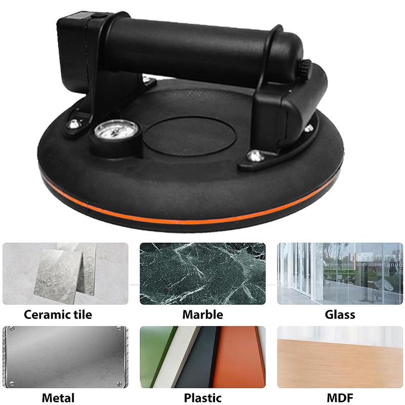 8-дюймовая электрическая вакуумная присоска для стеклянной плитки, прочная, 220 кг, несущая способность, 5000 мАч, электрическая вакуумная присоска с воздушным насосом