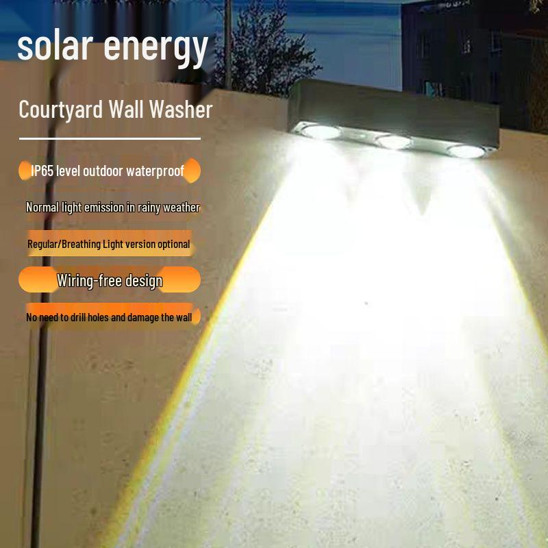 Водонепроницаемый солнечный настенный светильник для наружного ландшафтного и балконного освещения