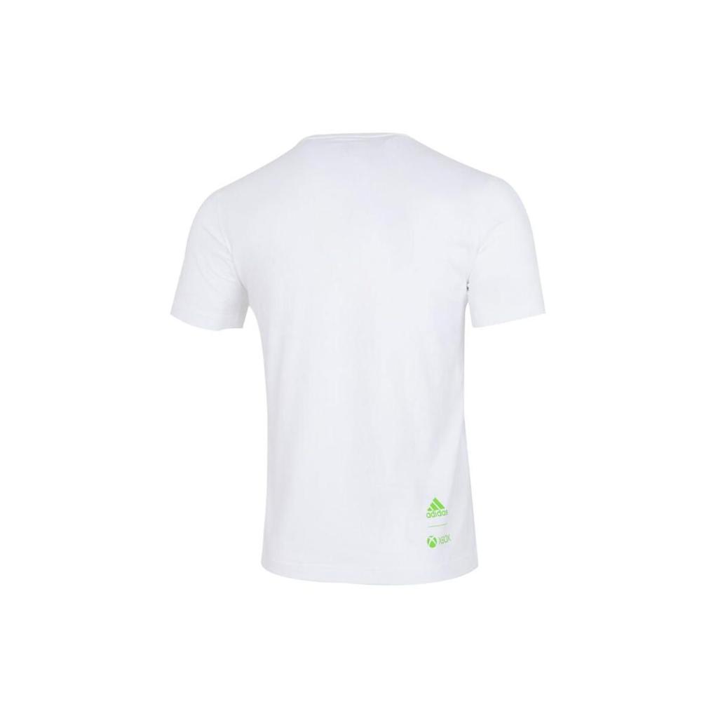 Adidas Повседневная дышащая футболка с коротким рукавом и принтом, мужские топы белого цвета HE4905