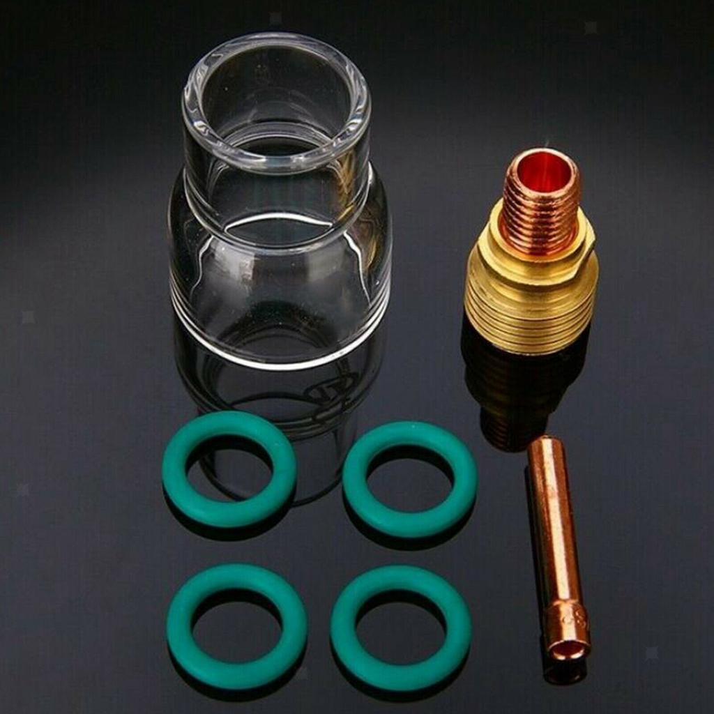 7PCS TIG Welding Torch For Stubby Gas Lens #12 Glass Cup Kit for WP-17 WP-18 WP-26