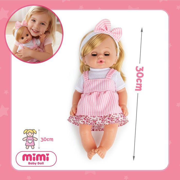 Poupée bébé réaliste MiMi 30 cm, parle et pleure - Kinderplay (KP2006)