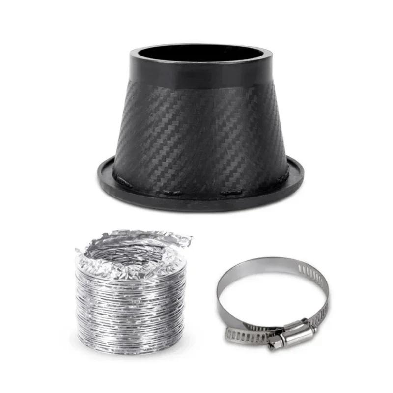 1 шт. Универсальный автомобильный передний бампер, впускной воздушный турбонагнетатель, комплект воздухозаборных труб, комплект впускных труб турбины ABS, воздушная воронка из углеродного волокна