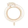 Stacked Cross Pendant Thin Chain Multi Layer Prayer Necklace  Jewelry Accessories