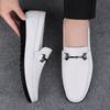 Man Dress Moccasins 2025 New Men Genuine Leather Loafers Non Slip Office Shoes Breathable Outdoor Slip On Flats Casual Shoes