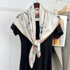 Light Luxury Chinese Style Thorny Rose Printed Mulberry Silk Silk Scarf Women'S High-End Temperament 100% Silk Plain Satin Square Scarf