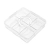Divided Serving Tray Plastic Large Capacity Adjustable with Lid Food Compartment Organizer for