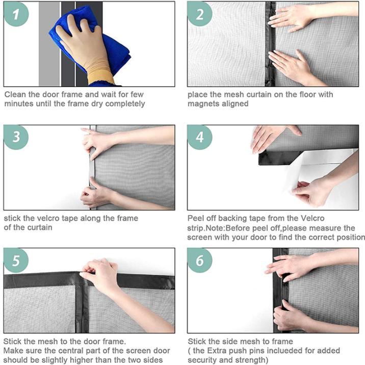 Магнитная занавеска для двери без инструментов, летняя анти-жук, занавеска для двери, сетка, автоматическое закрытие двери, сетка, кухонная ширма