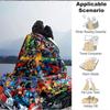 1Pc Superhero Comic Collage Blanket Soft And Comfortable Casual Warm Camping Travel Christmas Halloween Xmas Gift M924373