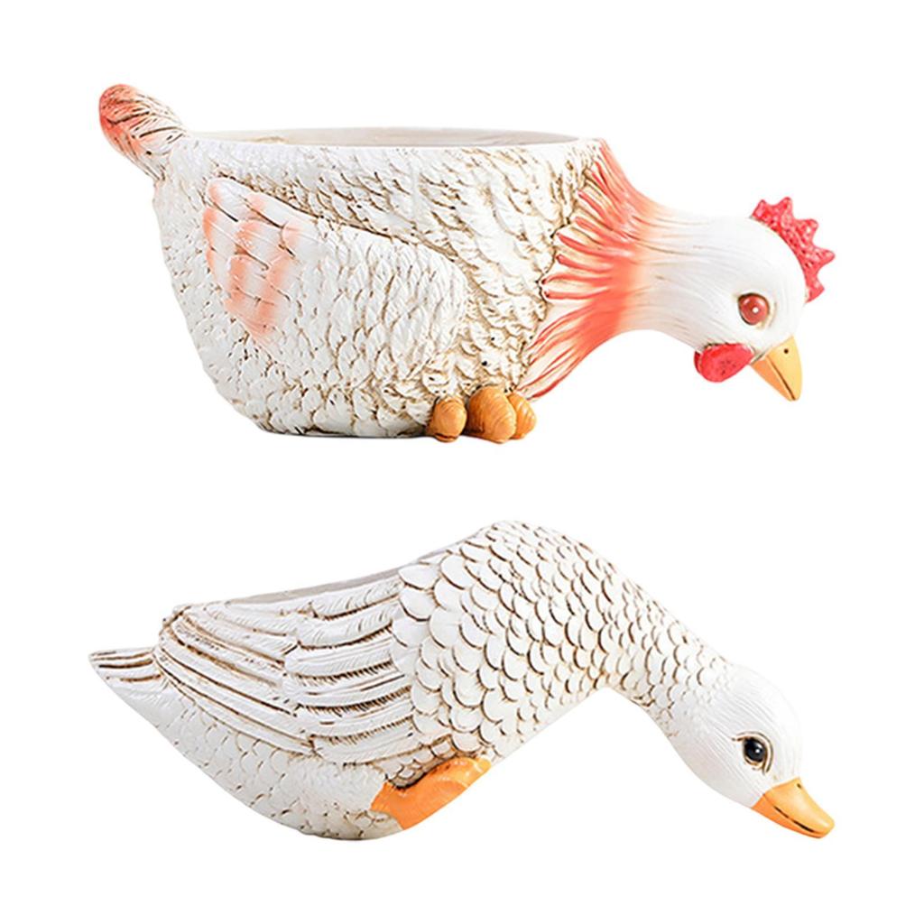 Animal Flower Pot Decorative Plant Pot Easter Decoration Multipurpose Plant Container for Patio Balcony Backyard