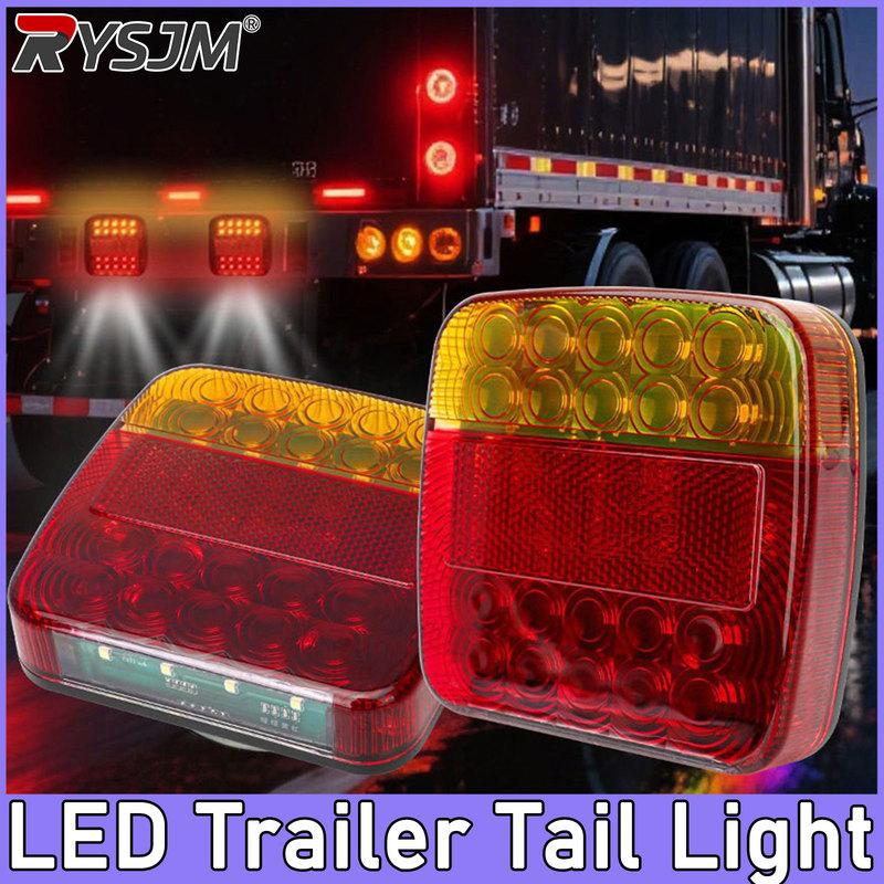 1Set 12V Rear Towing Trailer Taillight LED Wireless Universal Trailer Rear Taillight Signal Warning Brake Lamp Brake Stop Lamp