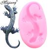 3D Gecko Lizard Silicone Molds Animals Fondant Mold DIY Cake Decorating Tools Polymer Clay Soap Candy Chocolate Gumpaste Mould