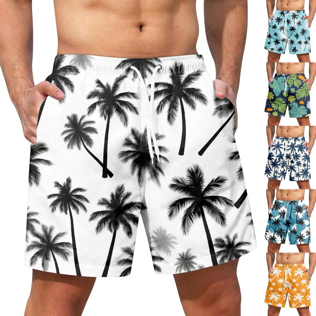 Men's Hawaiian Lace-up Shorts Casual Pants