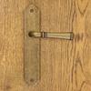 HAMILTON door handle with plate without hole ANTIQUE GOLD