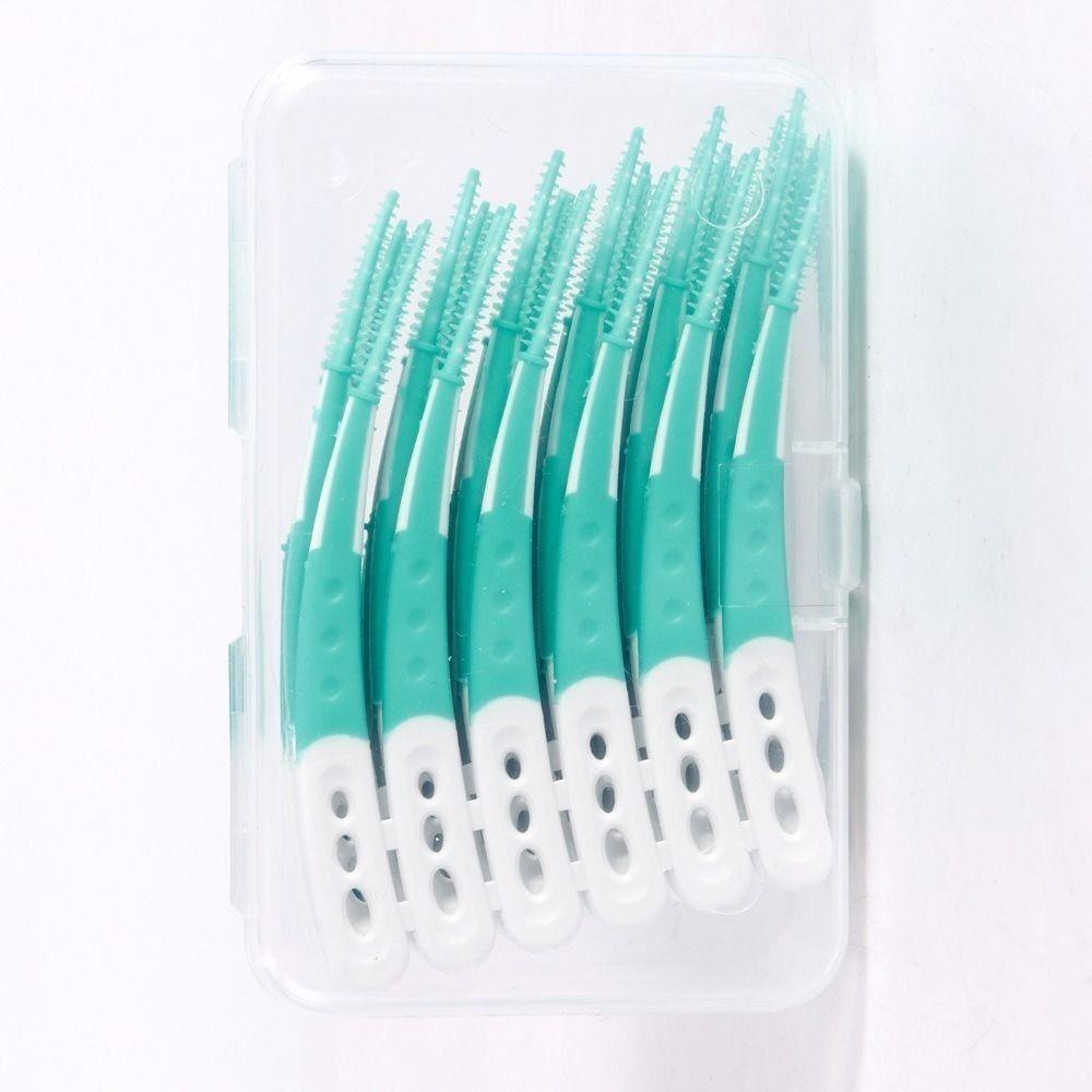 60Pcs Silicone Interdental Brush 60Pcs Toothpicks New Tooth Cleaning Brush Oral Cavity