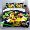 Brazil Football Star Bedding Set Bedding Duvet Cover Set Duvet Cover Pillowcases Home Decor (1 * Duvet Cover 2 * Pillowcases, without duvet insert)