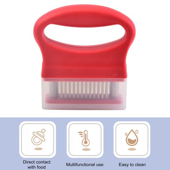 Meat Tenderizer with 48 Stainless Steel Ultra Sharp Needle Blades Rust-Free Kitchen Cooking Tool for Tenderizing Beef Pork Turkey Fish Cooking