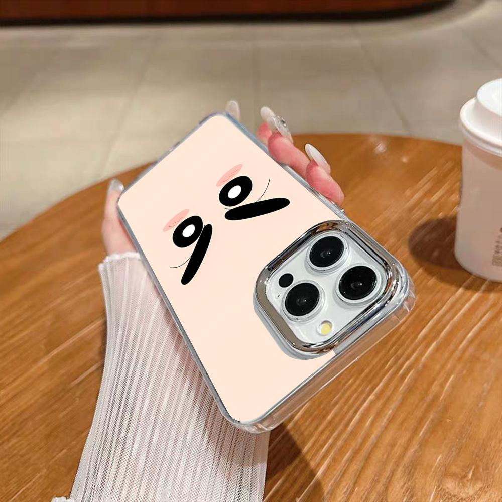 Cute C-Crayon S-Shinchan Clear Phone Case For Iphone 17 16 15 14 13 12 11 Pro Max Xr Air Plus Silicone Cover Silver Hard Shell
