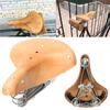 Bicycle Saddle Cowhide Seat Triple Spring Vintage Seat Mountain Bike Saddle Accessories