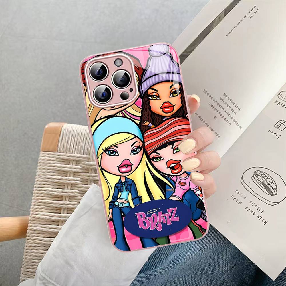 Cute B-Bratz Doll Tempered Glass For Iphone 14 13 12 11 Pro Mini XS MAX 14Plus X XS XR Fundas