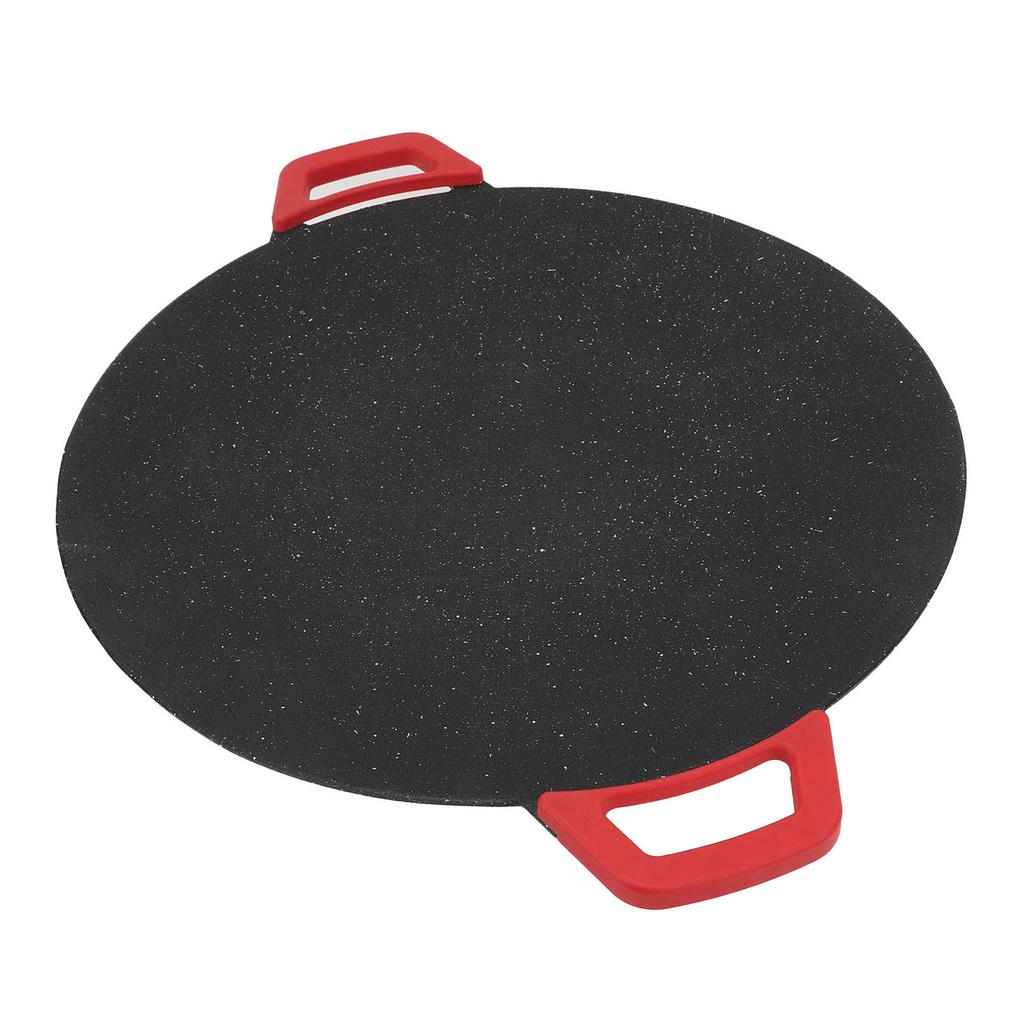 Round Electric Grill 40cm Smokeless Nonstick Rapid Heat Up BBQ Grill Pancake Maker with Handles