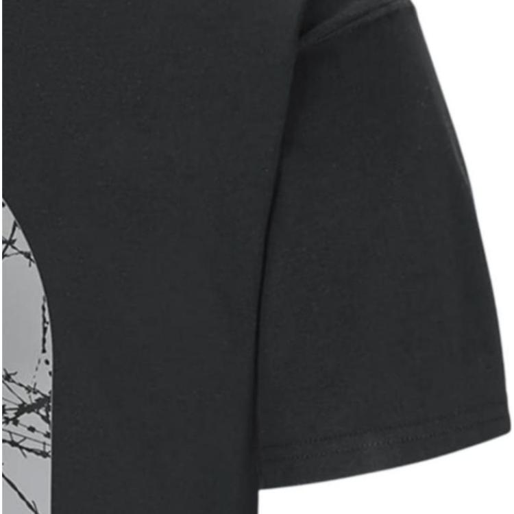 Nike X NBA Courtside Brooklyn Nets Графический принт Свободная баскетбольная рубашка с коротким рукавом Мужские топы черного цвета DR6289-010