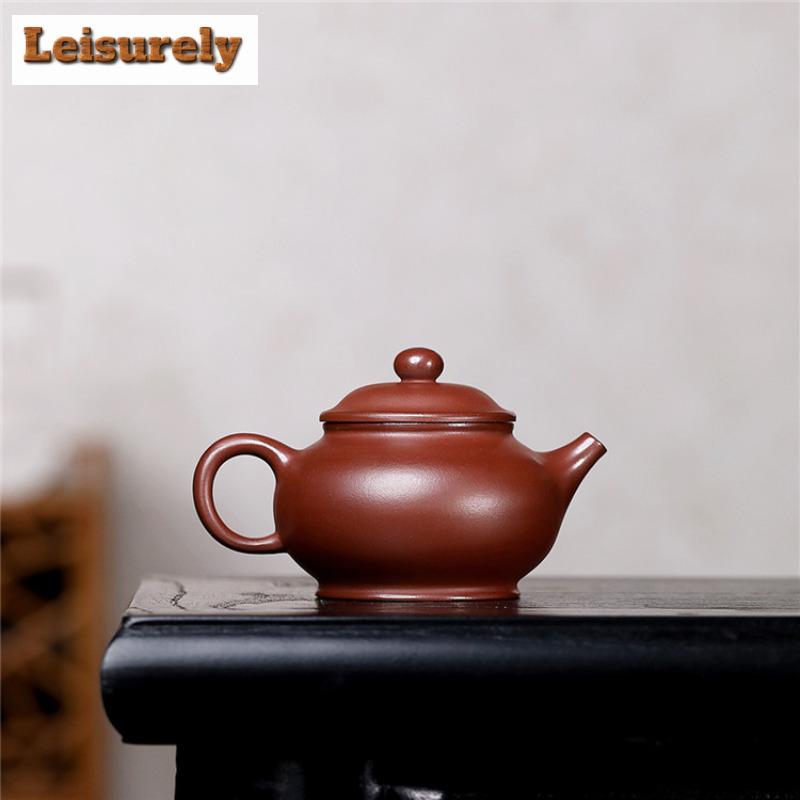 160 мл традиционный исинский фиолетовый глиняный чайник ручной работы чайник из сырой руды красного дракона чайный сервиз Zisha коллекция чайной церемонии