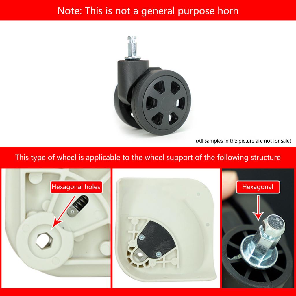 Прочные и универсальные колеса. Стильные запасные колеса для чемоданов. Легкая маневренность и бесшумная работа.