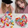 100 шт. Мини-зажимы для волос для женщин, девочек, милые конфетные цвета, бусины, головные уборы