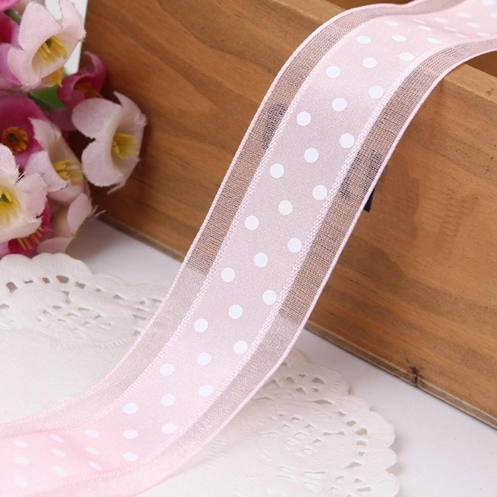 25mm 5meters Organza Ribbon Christmas Wedding Decor Hair Bow Chiffon Lace Ribbon Gift Bouquet Decoration DIY Sewing Fabric