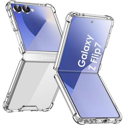 Чехол - PHONILLICO - Samsung Galaxy Z FLIP 7 - Противоударный - Мягкий силикон - Прозрачный