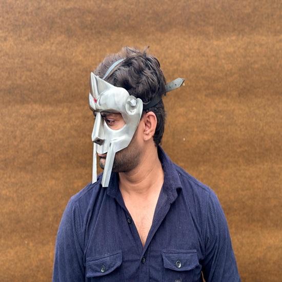 MF Doom Gladiator Mask Антикоррозийная стальная маска для лица для косплея, костюмов, рождественских подарков