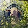 Metal Wind Chime with Sheep Grazing Design 360 Degree Rotating Hook Outdoor Garden Patio Decor for Thanksgiving Christmas Holiday
