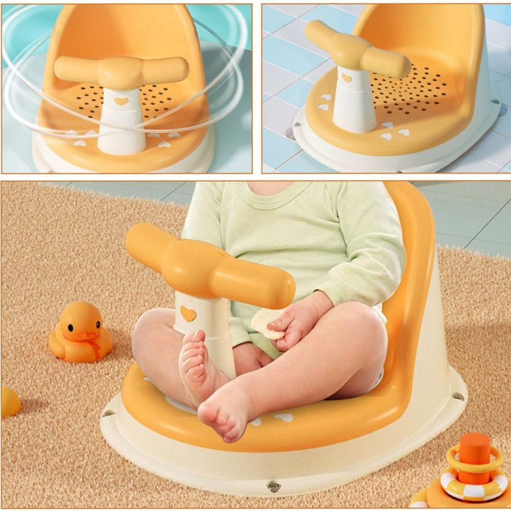 Удобное детское сиденье для ванны, нескользящее детское сиденье для душа, круглое детское кресло для ванны для новорожденных