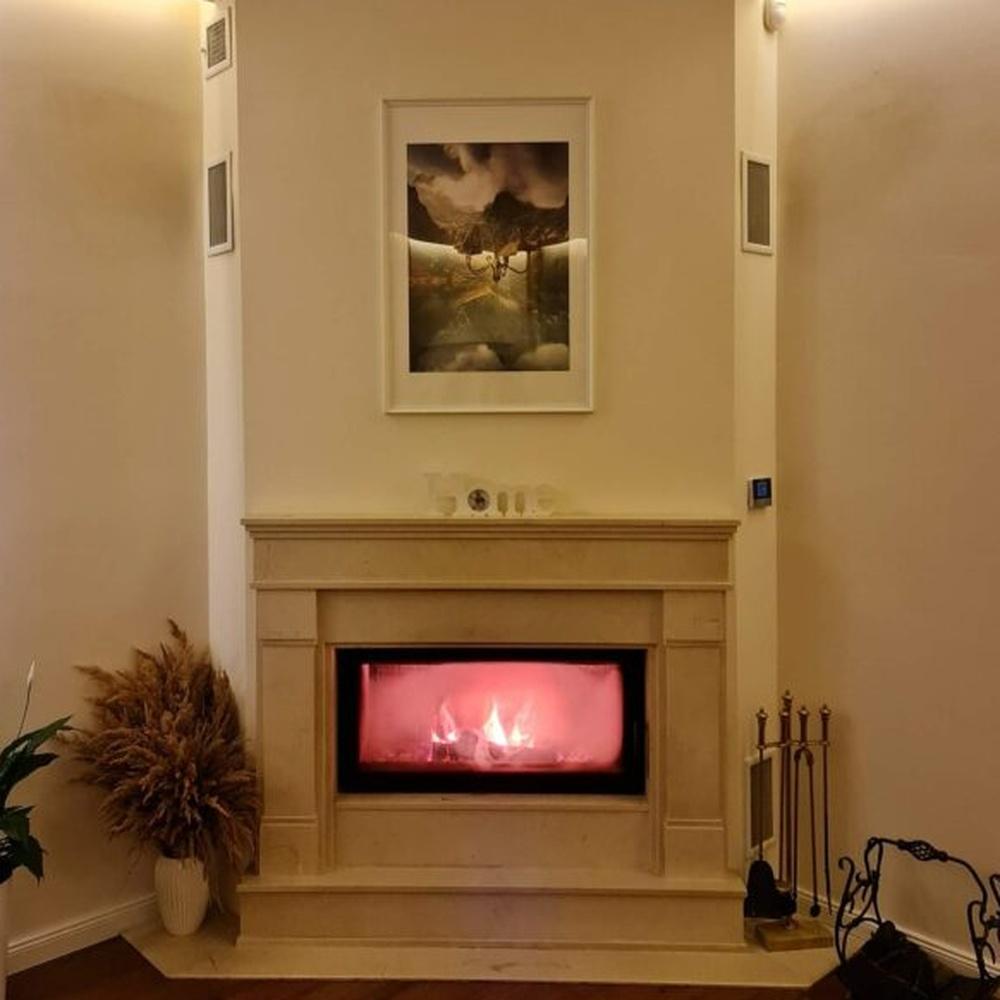 Water Jacket Fireplace KRATKI LUCY 20 kW FI200 + Pipes & Installation Kit