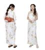Kimono Hiroba Yu Yukata Set Includes Haori and Machine Washable Women's 4-Piece (3 Patterns), Obi, (ty-06)