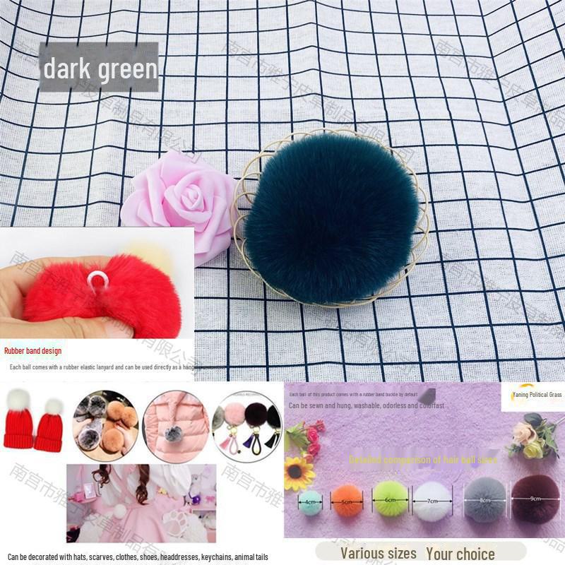 Помпоны из меха кролика Рекс для украшений, одежды, обуви, головных уборов, брелоков и сумок