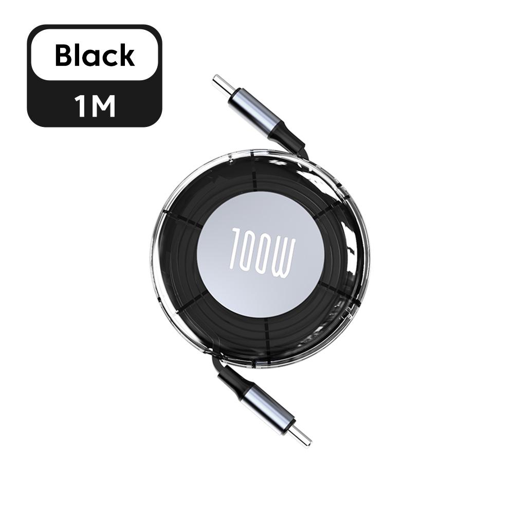 Выдвижной кабель PD 100 Вт USB Type C на Type C Быстрая зарядка USB C Кабель для зарядки Для iPhone Samsung Планшета ПК Ноутбука Кабель для передачи данных