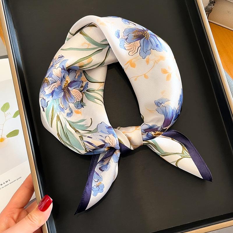 100% Натуральный Шарф из Шелка Женский Квадратный Галстук на Шею Шарфы Шали Накидки для Леди Фуляр Шарфы Пашмина Женский Хиджаб Бандана буфанда