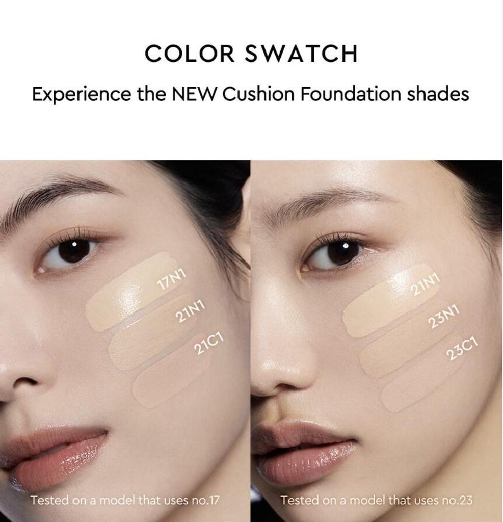 Hera ЧЕРНЫЙ КУШИОННЫЙ ТОНАЛЬНЫЙ ФУНКЦИОНАЛ SPF34/PA++ / Основной 15 г + Сменный блок 15 г