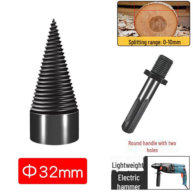 Конусное сверло для колки дров для бытовых электрических дрелей