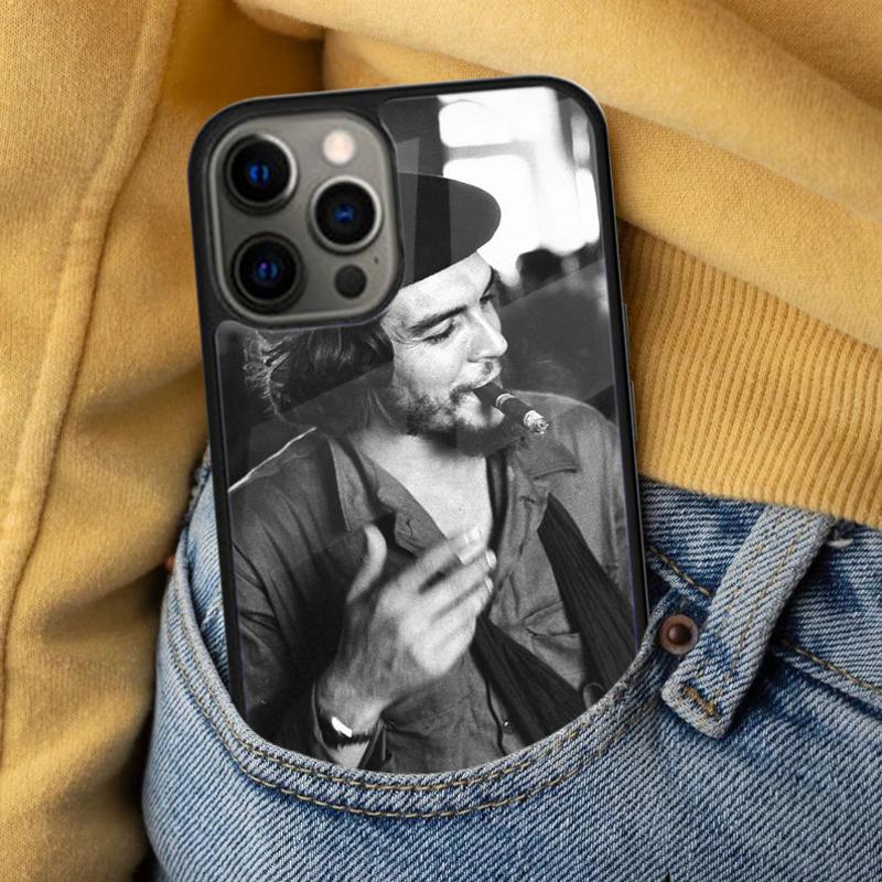 Мягкий чехол для телефона с Че Геварой, курящим сигару, для iPhone 17 Air 16e Pro max 15 Pro 13 14 Plus 11 12 MagSafe Магнитный Coque
