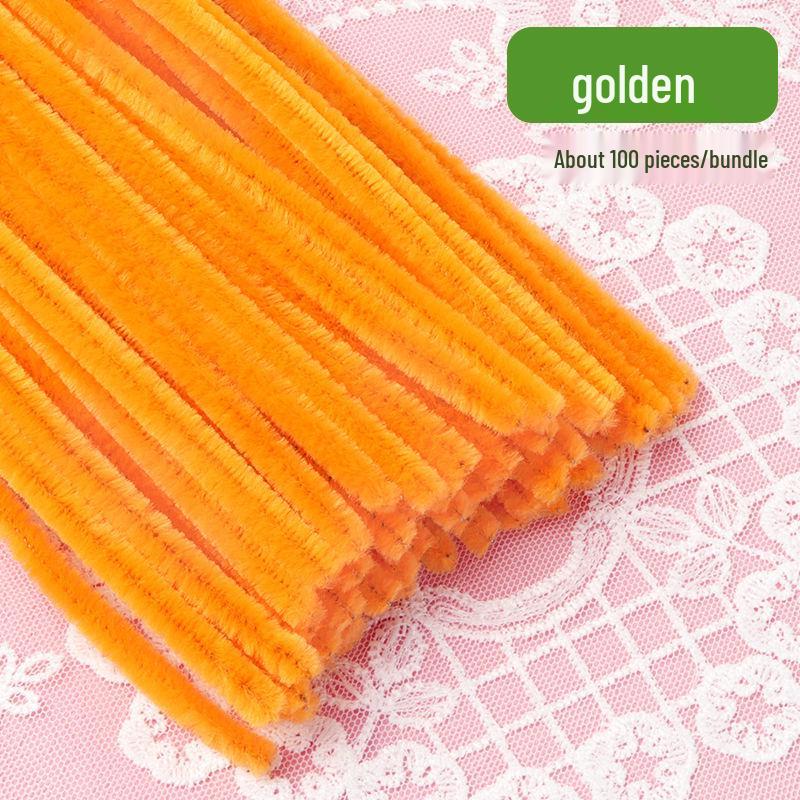 Thickened White Chenille Pipe Cleaners - Mixed Colors for DIY Bouquet Crafts