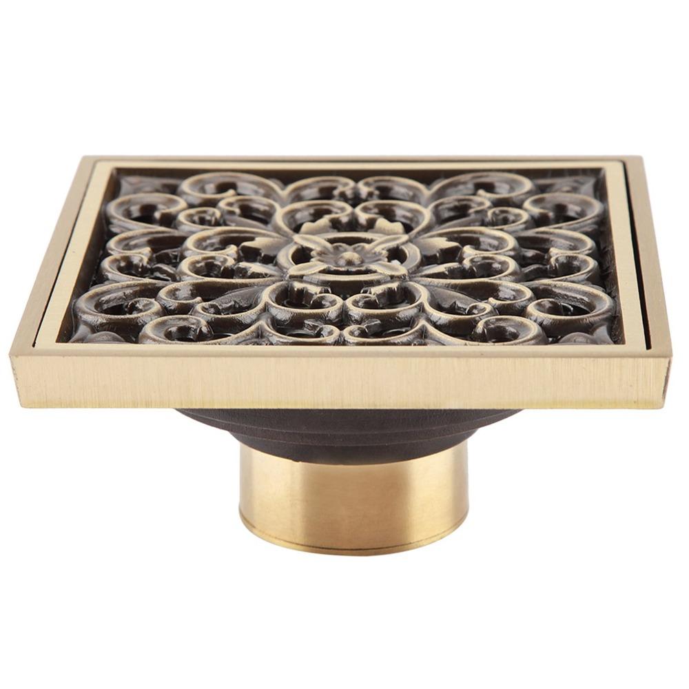 Antique Bathroom Waste Drain Brass Strainer Cover Grate Antique Floor Drain Home