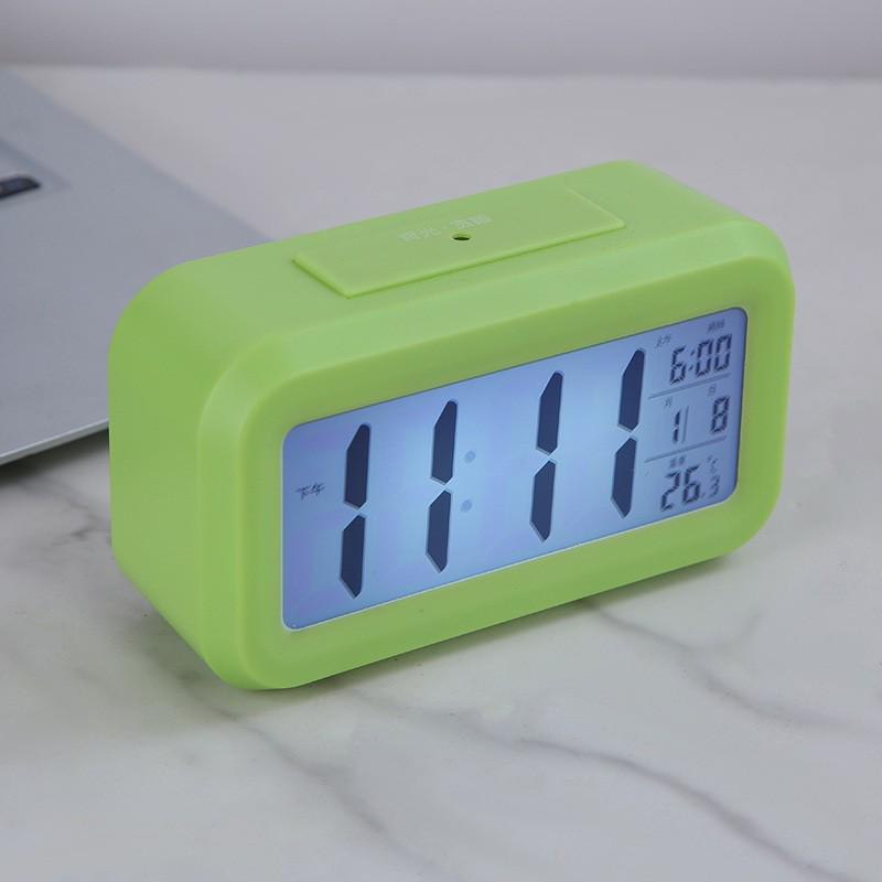 Photosensitive Luminous Student Desktop Alarm Clock with Voice Feature