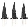 Witch Hat Wind Chime with LED Lights Halloween Hanging Decor Porch Door Party Ornament 11.81in