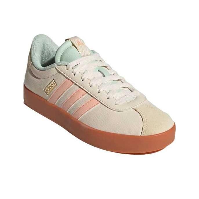 adidas Vl Court 3.0 Удобные Модные Универсальные Нескользящие Низкие Повседневные Кроссовки Женские Бежево-Розовые JP5348