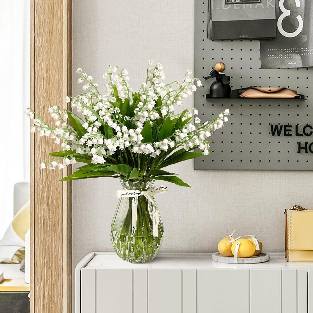 1/5 шт. Белые Искусственные Цветы Колокольчики Поддельные Пластиковые Растения Декор для Дома Комнаты Свадебная Вечеринка Букет для Невесты