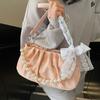Popular new French niche sweet wind simple pleated bag women commuter fashion high sense shoulder messenger bag