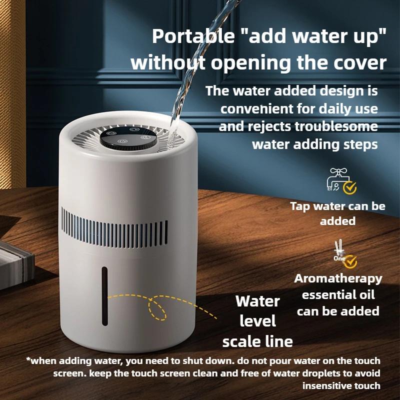 4L Fog Free Large Capacity Humidifier Sterilization Cold Evaporation Molecules USB Charging Safer Multiple Filtration Healthier