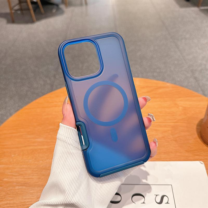 Модный Бронированный Магнитный Зарядный Защитный Чехол Для IPhone 17 Pro Max Air 16 15 14 Plus 13 12 Матовый Прозрачный Противоударный Чехол Для Телефона